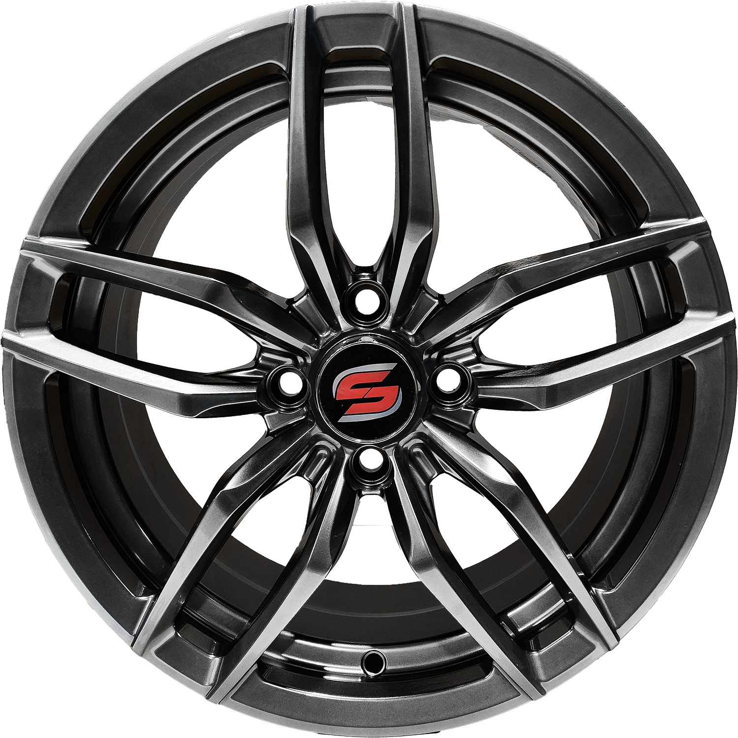 55783 R15 4X100 HYPER BLACK 15X6.5 